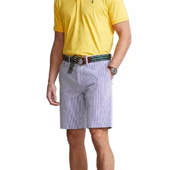 Polo Ralph Lauren Men's 9-1/4-Inch Stretch Classic-Fit Seersucker Shorts Size 33 - Picture 3 of 4